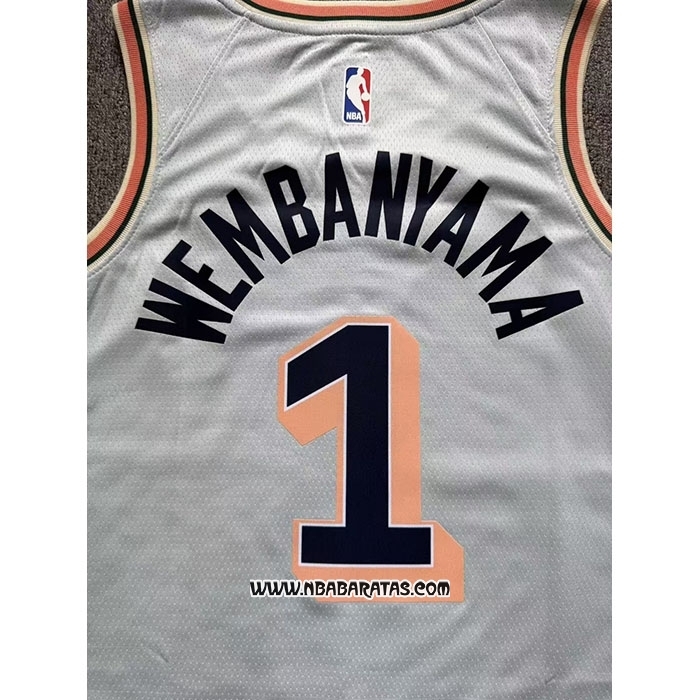 Camiseta San Antonio Spurs Victor Wembanyama #1 Ciudad 2024-25 Verde